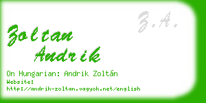 zoltan andrik business card